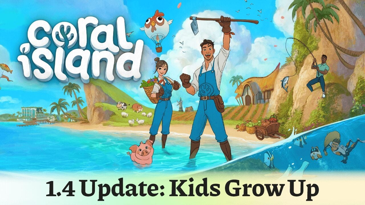 Coral Island выйдет на Switch 2 этой зимой вместе с обновлением 1.4