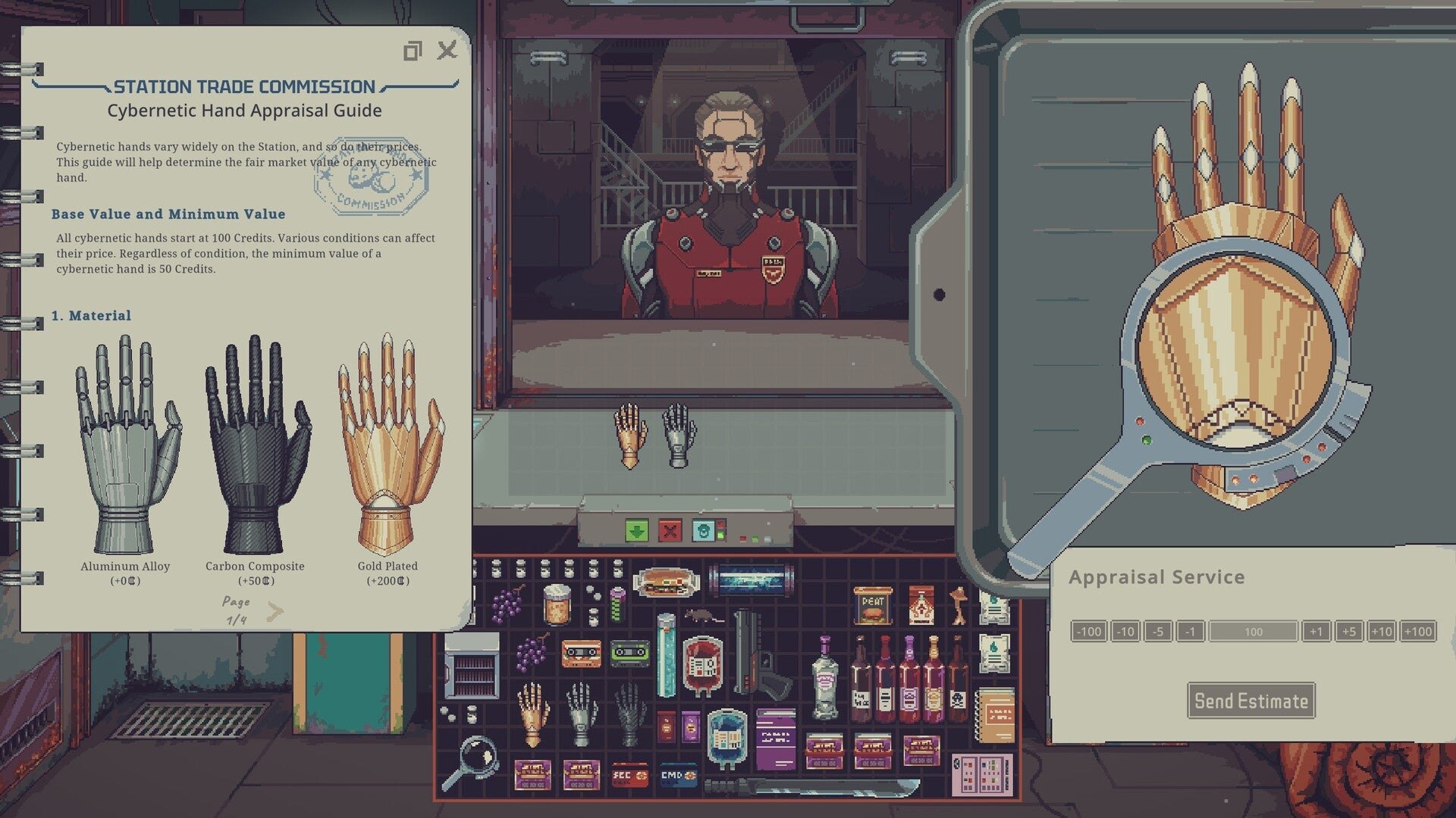 Probably Stolen: киберпанк-симулятор владельца лавки на космической станции от Questing Goose Studio
