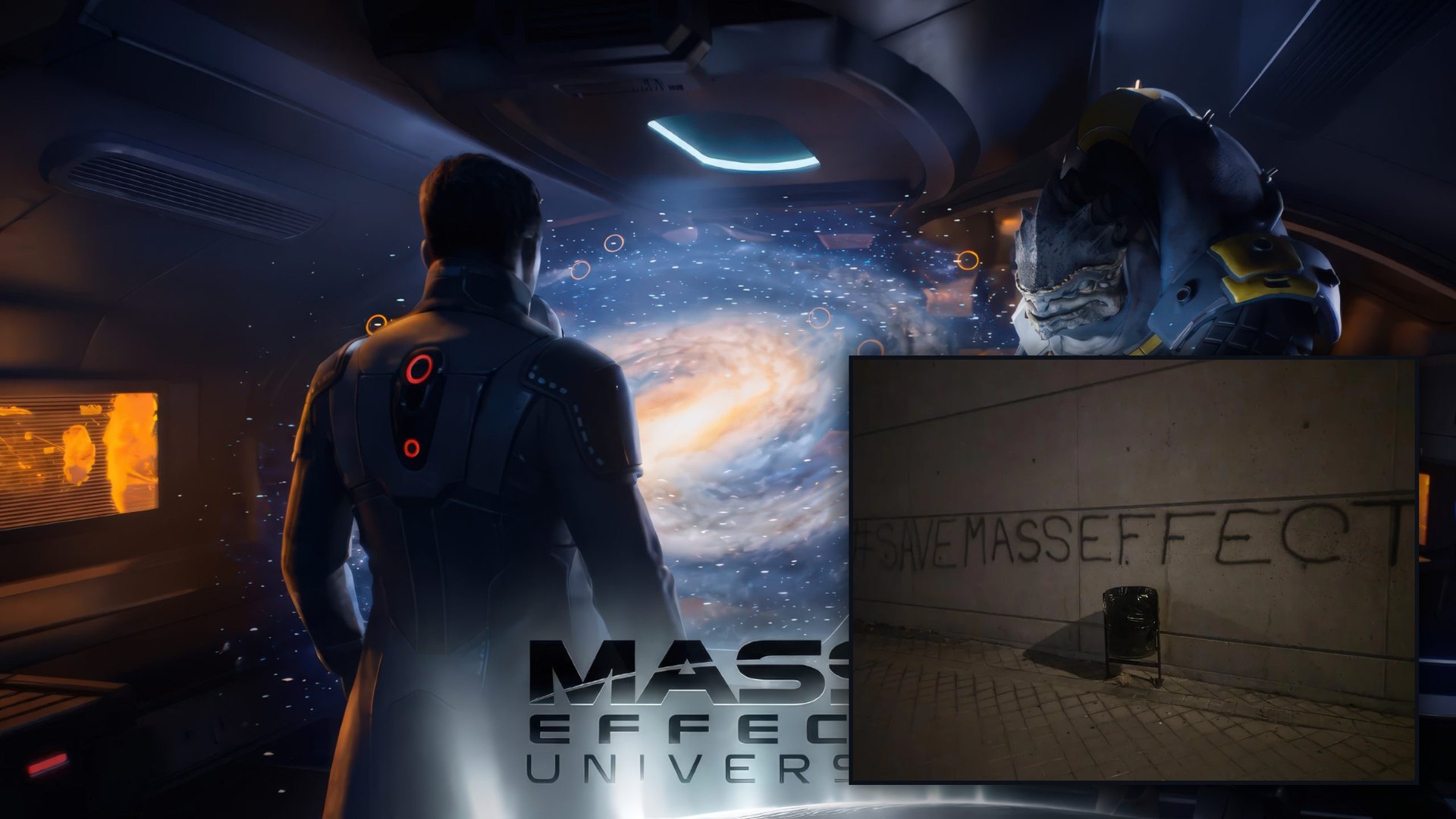 У офиса EA в Мадриде оставили надпись «Спасите Mass Effect»